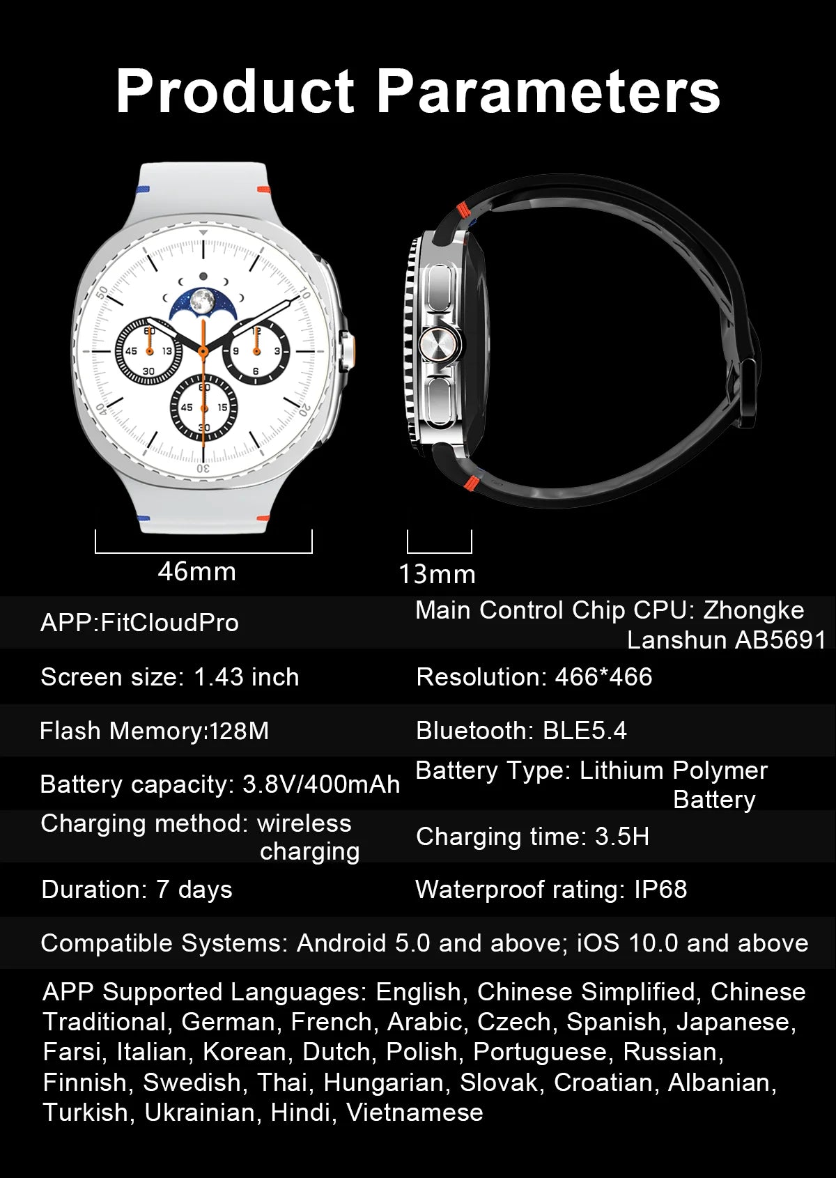 Đồng hồ thông minh 2025 Ultra Classic GPS IP68 AMOLED