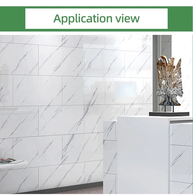 10/20/30pcs of PVC Imitation Marble Floor Stickers Self-adhesive Wall Stickers Waterproof Bathroom Decoration Decals 30*30cm