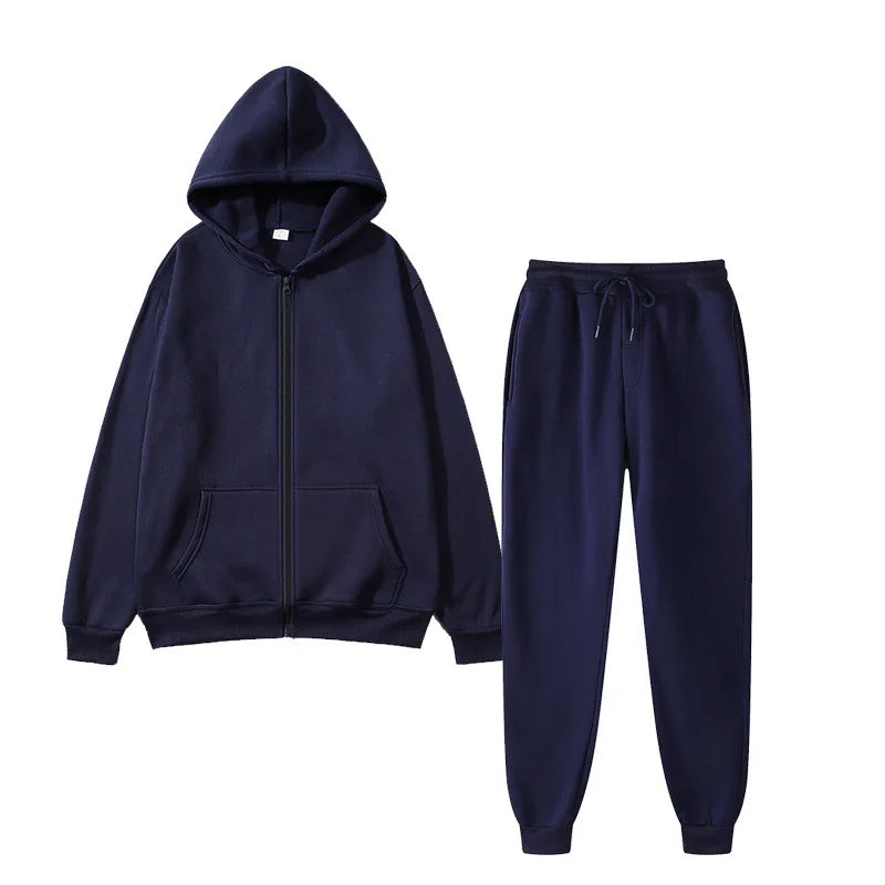 Unisex autumn winter sportswear, sweatshirt + pants