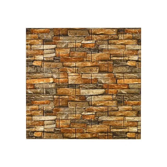 10 Pcs 3D Peel and Stick Wall Stickers Home Decor Living Room Waterproof Foam Vinyl PVC 70X77CM Self Adhesive Panels Wallpaper