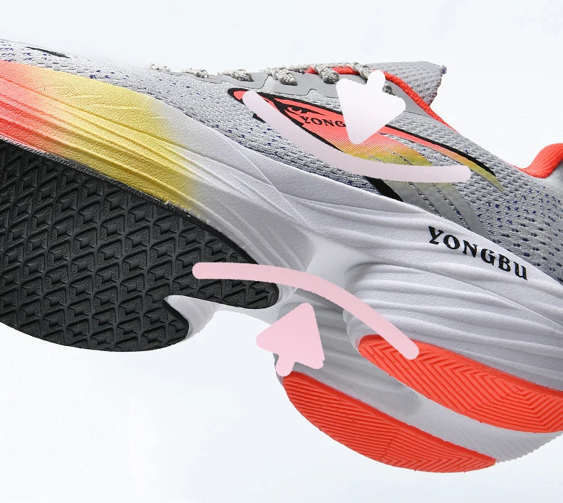 Giày Chạy Bộ Đệm Khí Carbon Nhẹ Êm Chân Chống Trượt