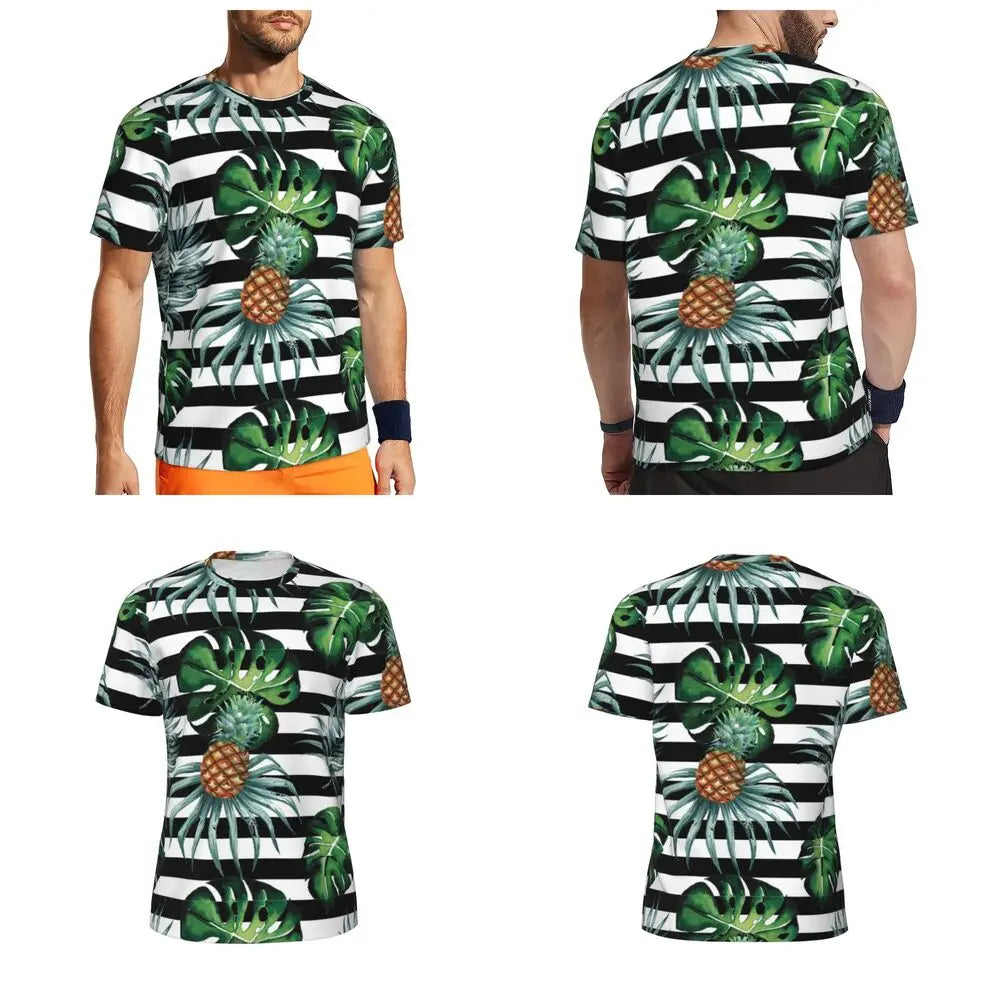 Áo Thun Nam Họa Tiết Lá Nhiệt Đới Màu Sắc Cá Tính