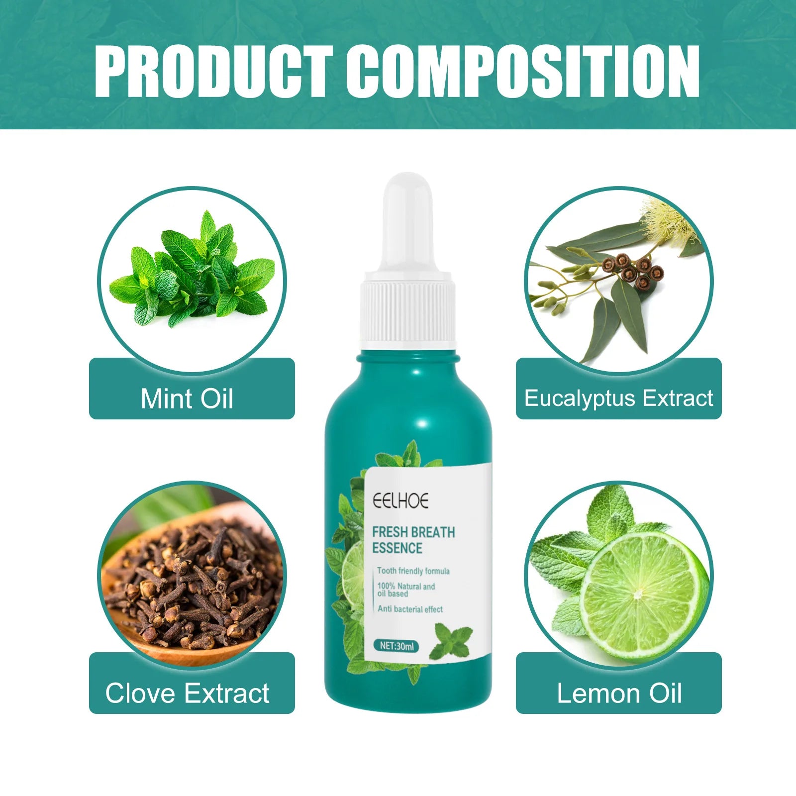 FreshMint 30mL Bad Breath Deodorant Peppermint Essence