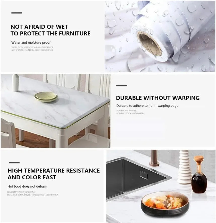 Waterproof, Heat Resistant Kitchen Stone Wallpaper