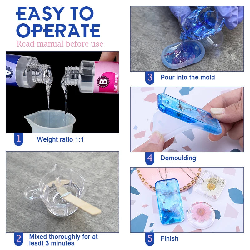Clear Epoxy Glue Kit - DIY Crafts &amp; Jewelry