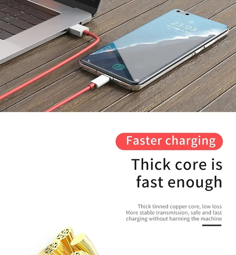 Cáp Sạc Nhanh 65W PD3.0 Type-C Cho OnePlus 9R 8 7 - Daisan Mart