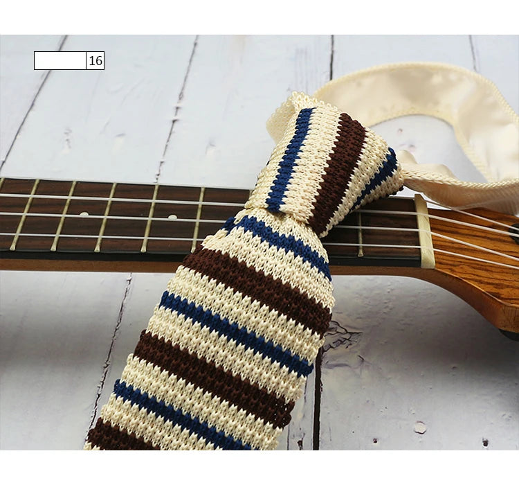 5.5公分條紋羊毛領帶，男士款，青春洋溢的韓式風格