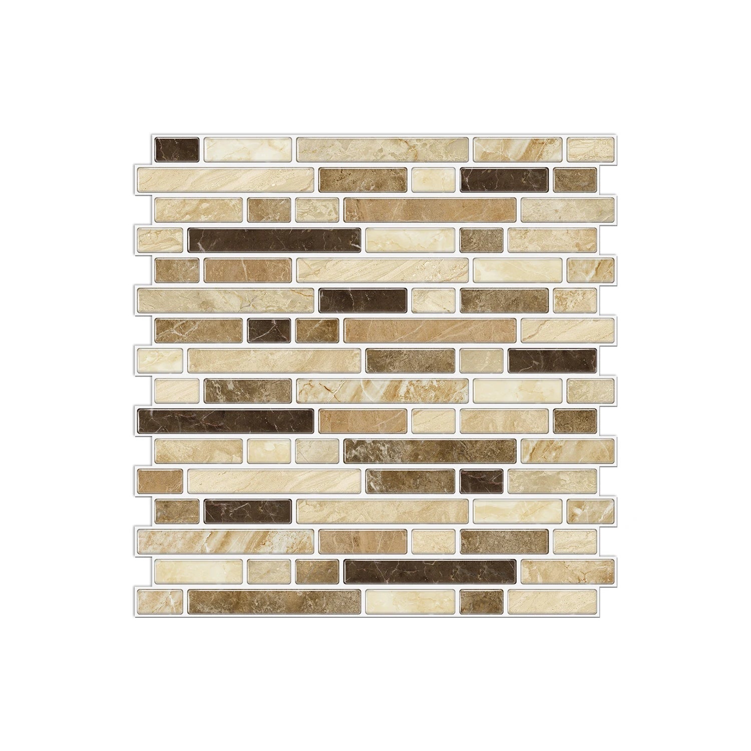 1/12PCS Classic Black and White Mosaic Splicing Wall Stickers Living Room Kitchen Waterproof Self Adhesive PVC Tile Stickers