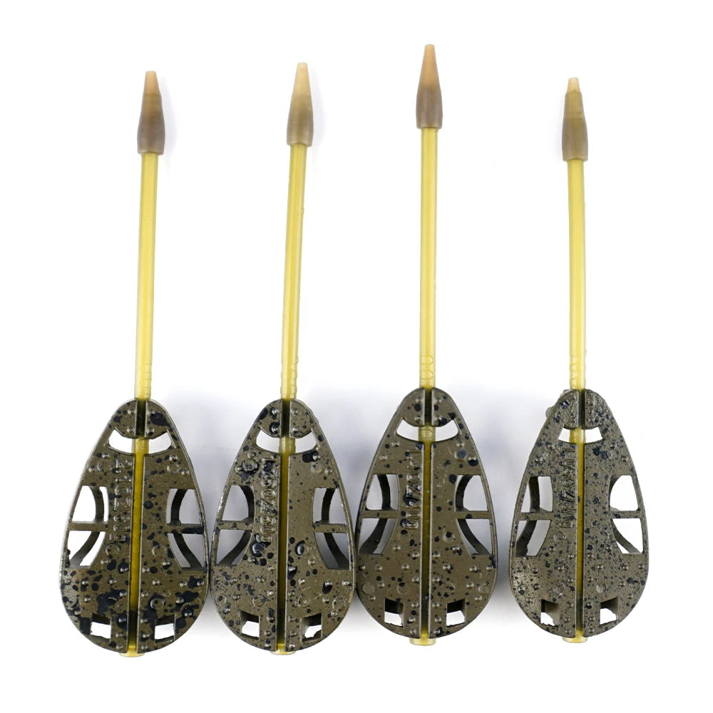 Hirisi Carp Fishing Method Feeder Set 30g/40g/50g/60g Cage Fishing Bait Cage with mold Fishing Accessories F116