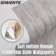 Roman Travertine Self-Adhesive Soft Faux Stone Wallpaper