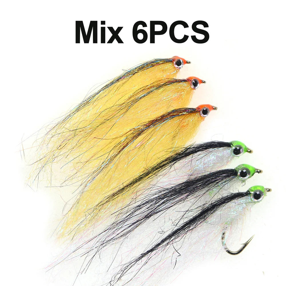 Bộ 6 mồi giả cá sợi mịn ICERIO câu cá hồi, cá bass
