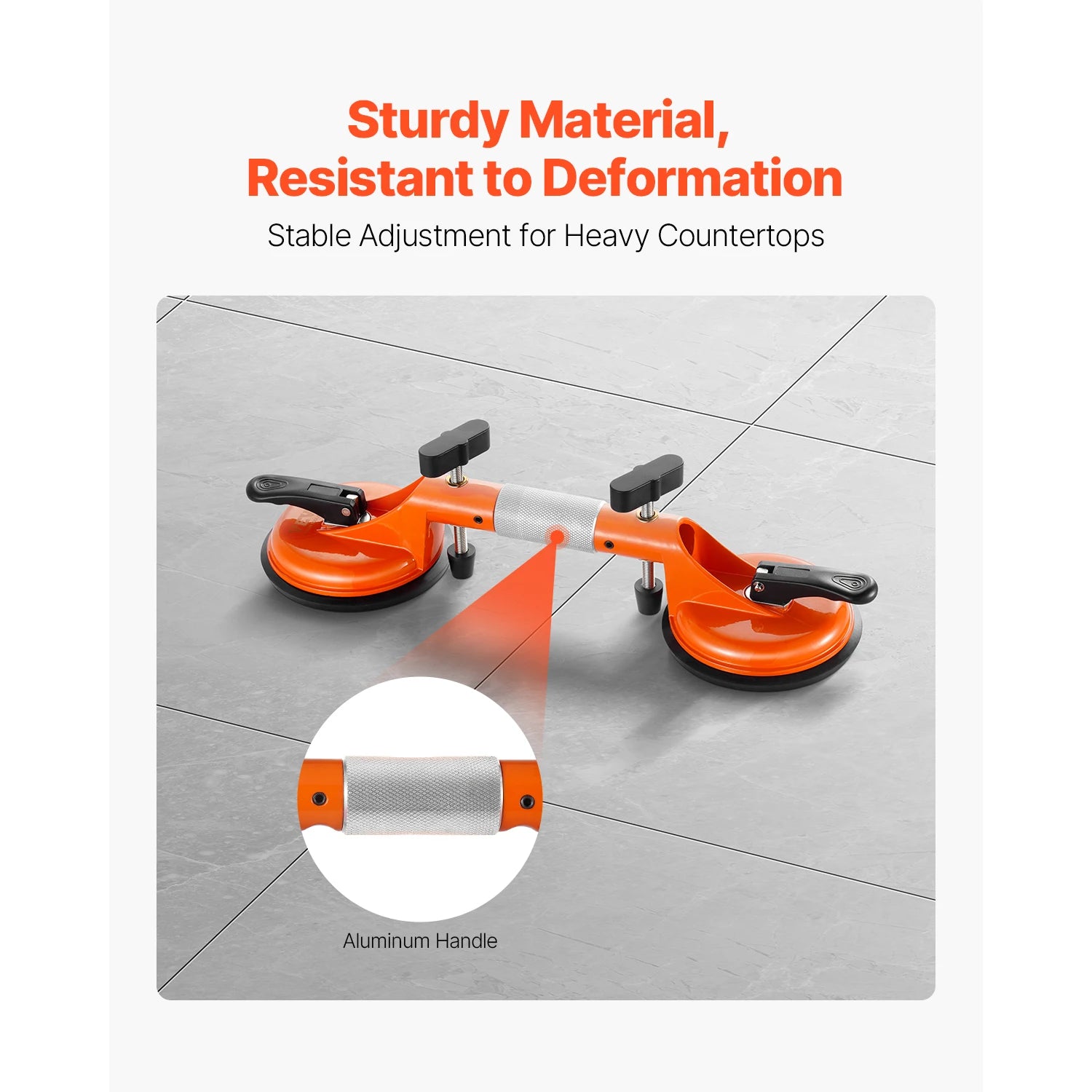 SucceBuy 2 Packs Stone Seam Joiner 180° Adjustable Seamless Seam Setter with 5 in Vacuum Suction Cups Installation Tool for Tile