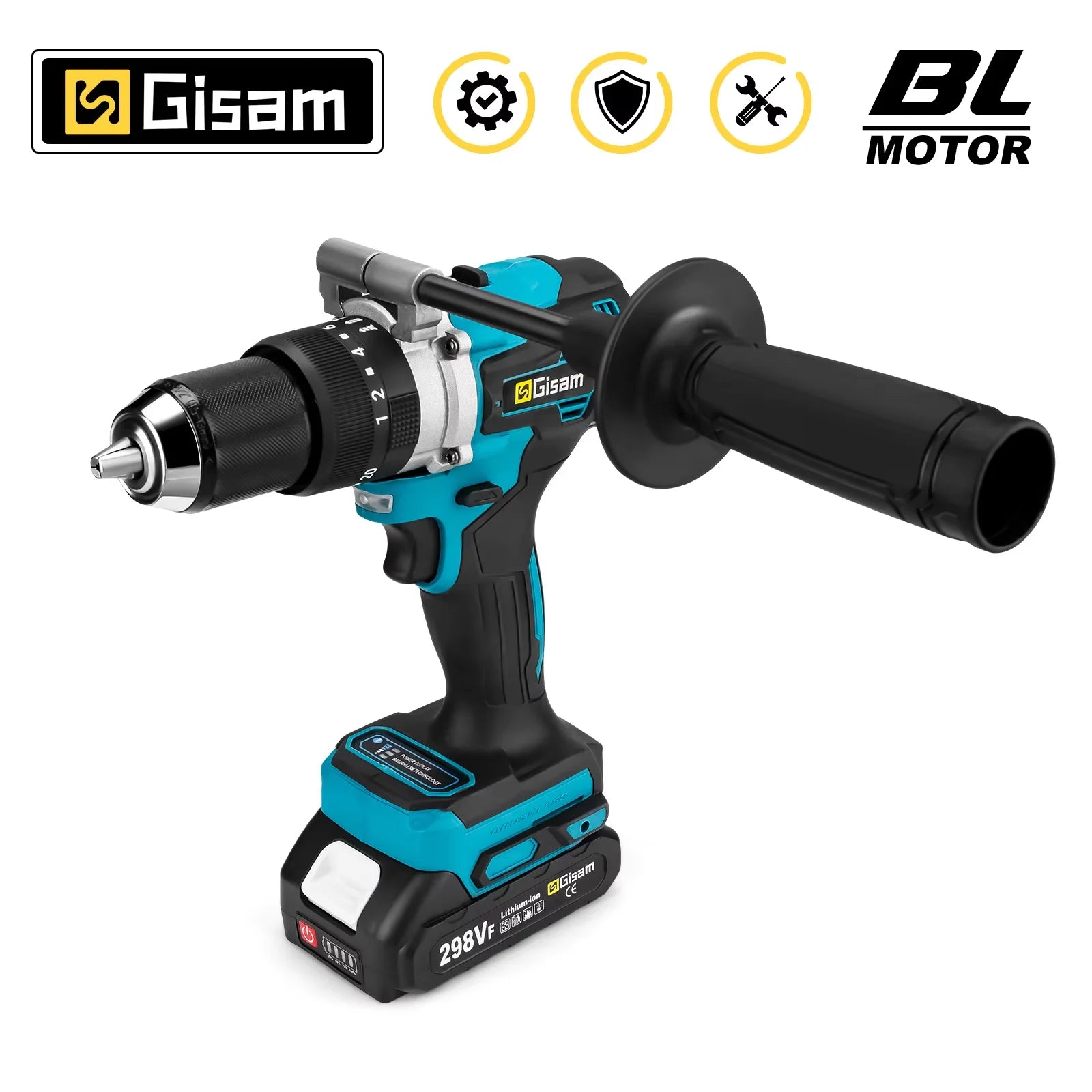 650NM 13MM Brushless Electric Drill 20+3 Torque Cordless Impact Drill Hammer Electric Screwdriver For Makita 18V Battery