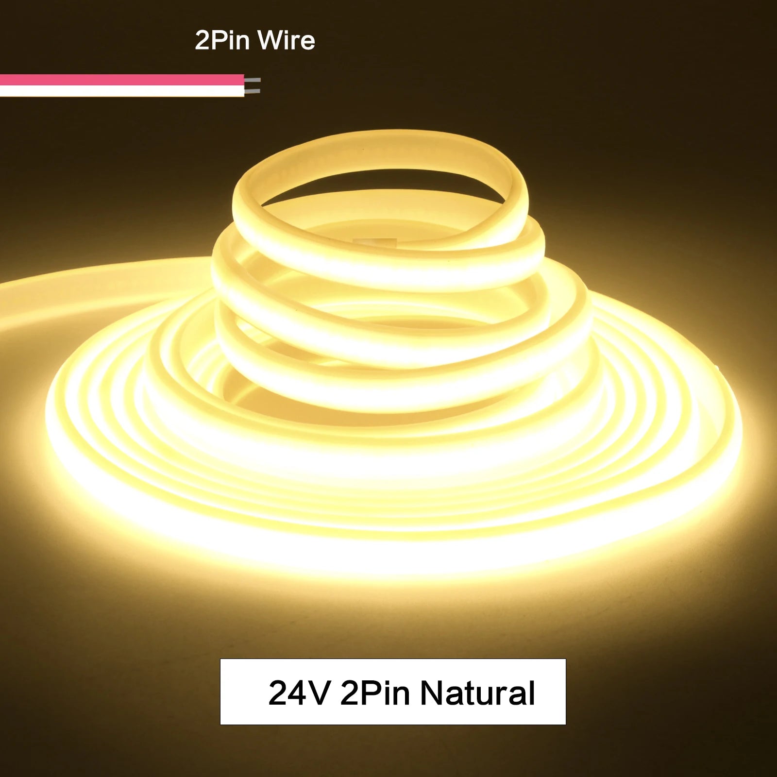 Dải Đèn LED COB Chống Nước IP67 Dẻo 12V 24V 320LEDs/M - Daisan Mart