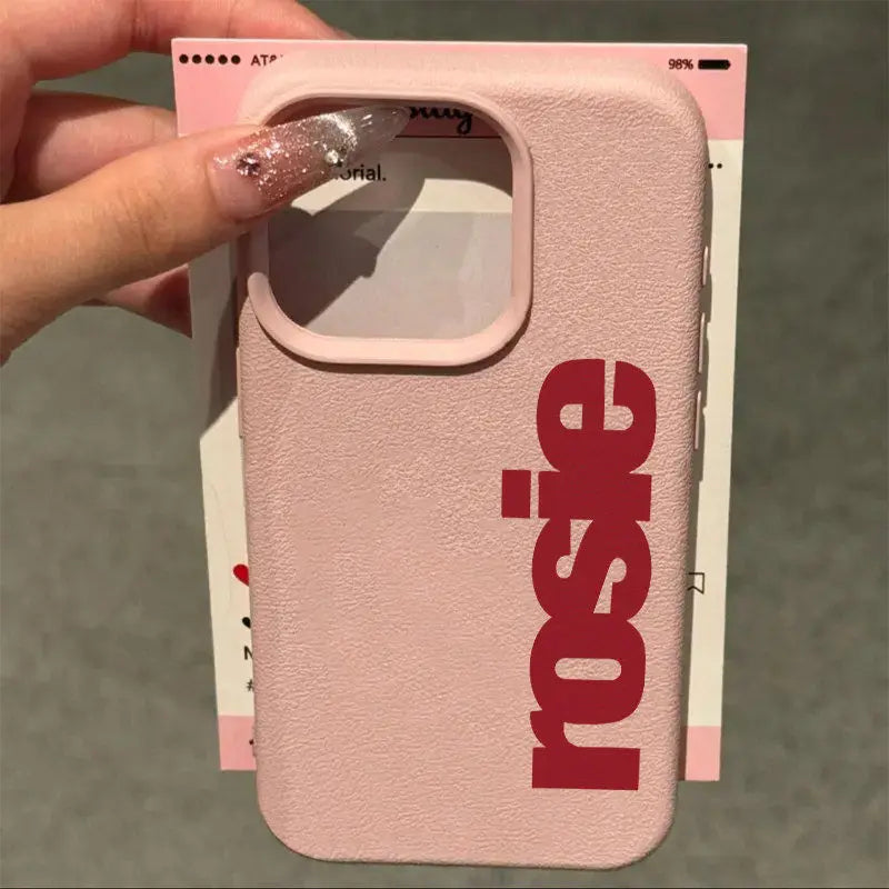 Ốp Lưng iPhone Phong Cách Hàn, Chữ Đơn Giản, Chống Vân