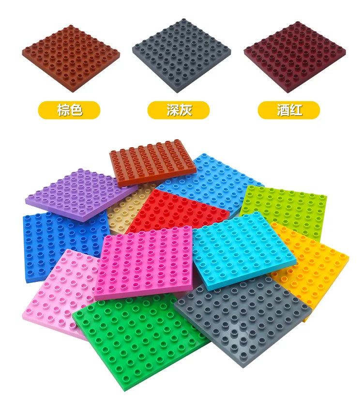 8*8 Dots Creative Large Particle Double Floors Building Blocks Base Plate DIY Bricks Baseplate Toys For Kids Christmas Gift