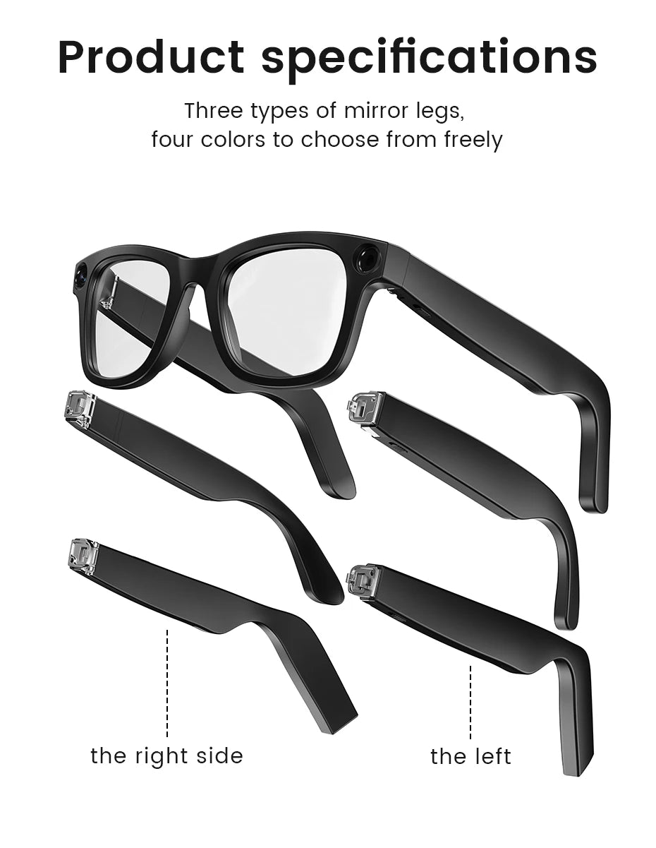 Smart Glasses HD Camera Anti-Shake Noise Reduction