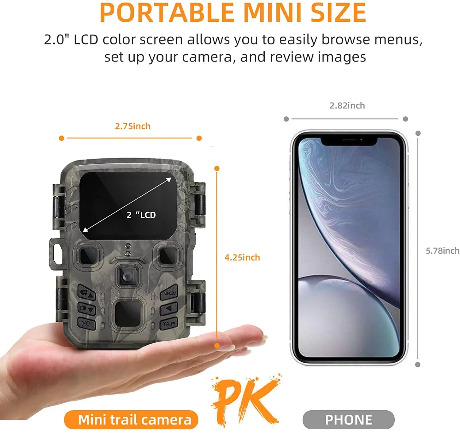 Camera Săn Bắn Mini 4K HD Chống Nước Quan Sát Đêm