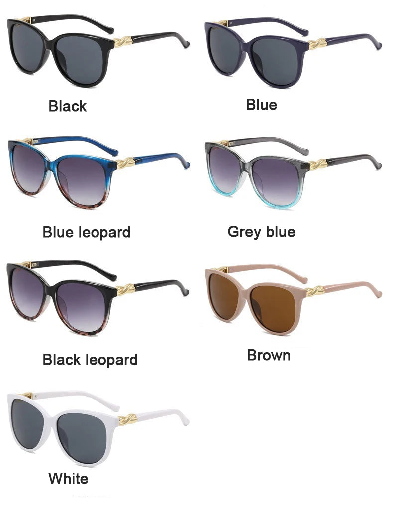 Cycling New Round Alloy Women Sunglasses Gradient Frame Anti-UV Sun Glasses Brand Designer Simple Style Shades Eyeglasses UV400