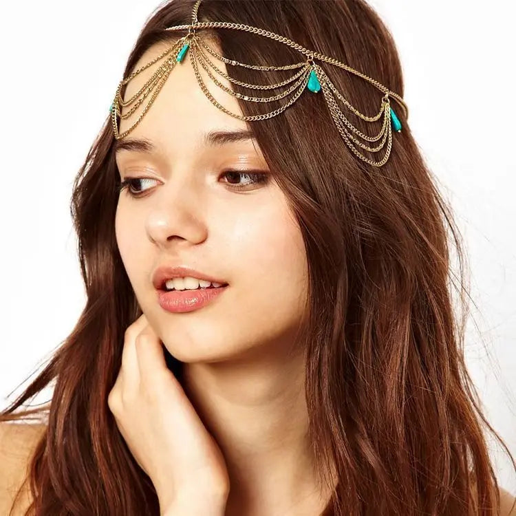 Unique Indian Boho Pearl Bridal Crown