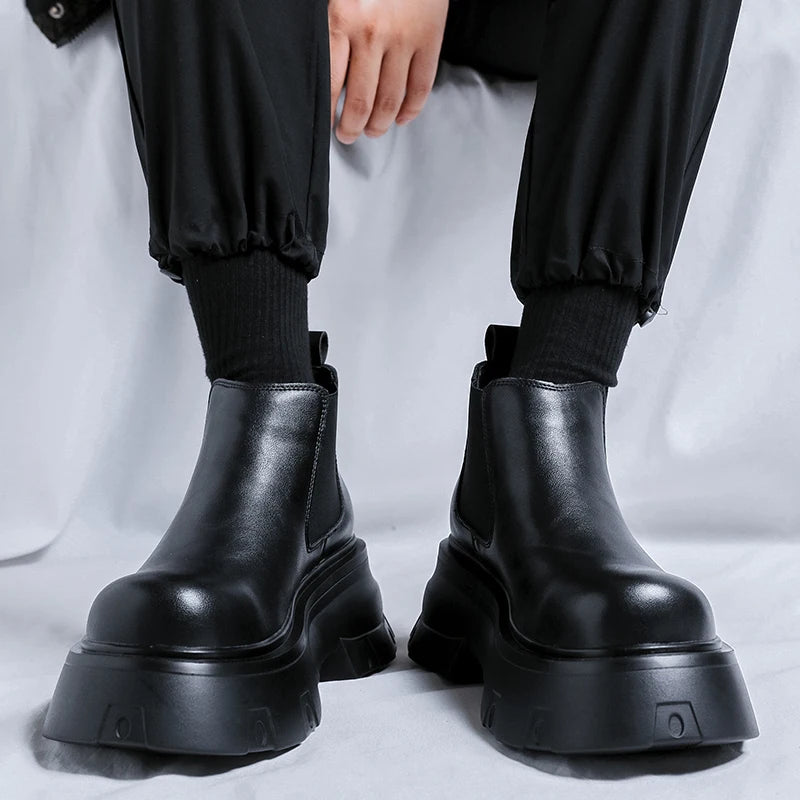 Giày Da Nam Chelsea Thời Trang - Ankle Cao Cấp