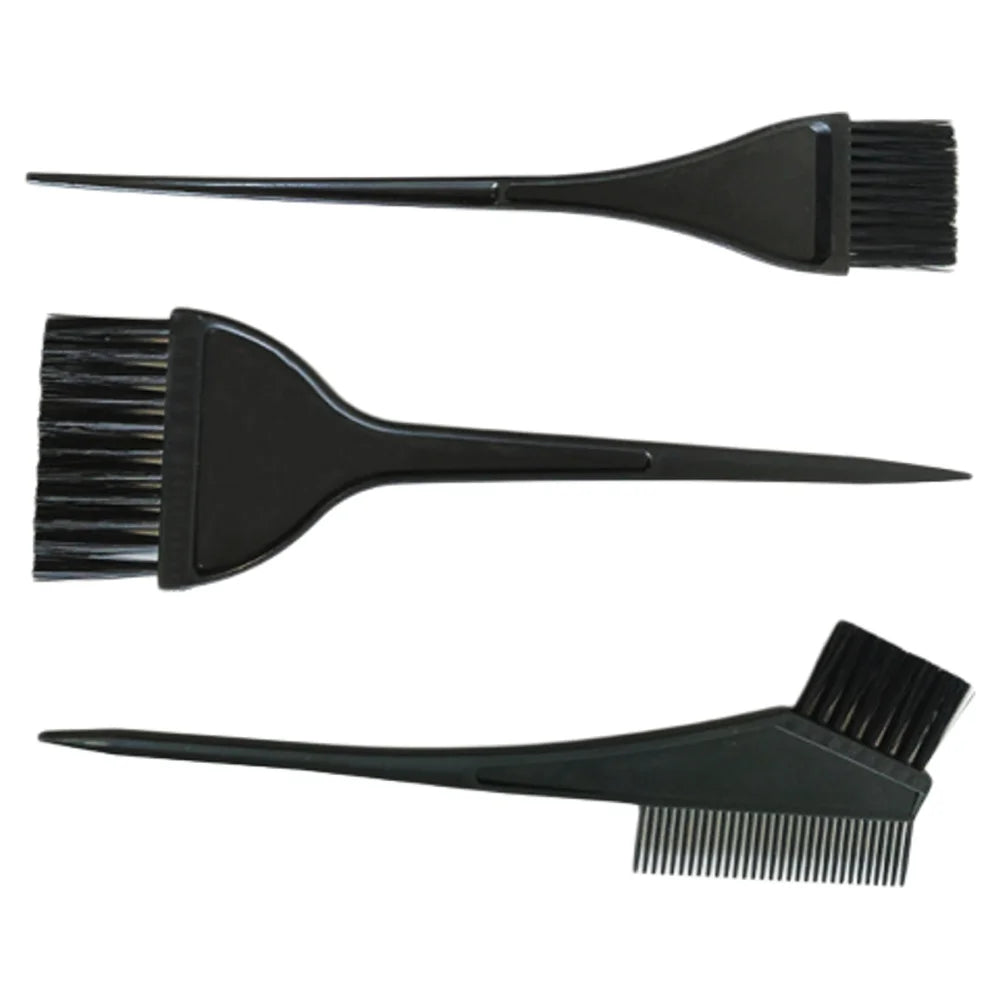 Set of 4 hair dyeing tools: bowl, brush, brush, mixing stick