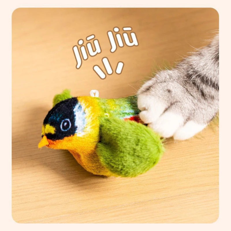 Interactive Bird Hanging Wall Toy That Makes Cats Sing and Play