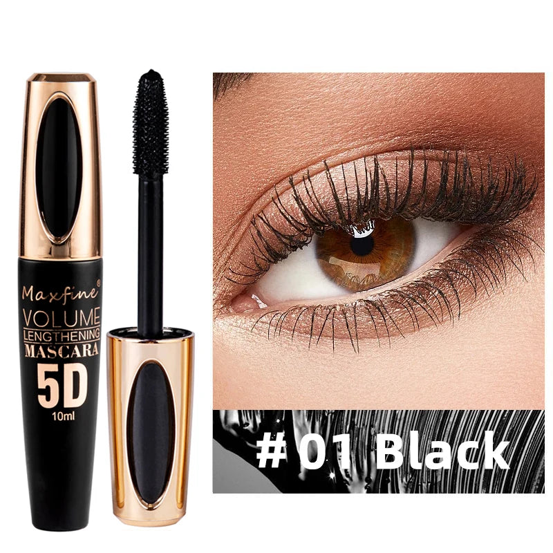 5D Silk Mascara Super Black Long, Waterproof, No Clumping