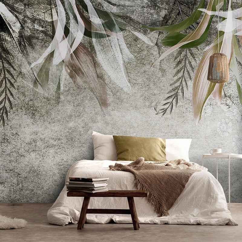 Custom Photo Mural 3D Retro Abstract Art Leaf Decor Wall Painting Bedroom Living Room Background Modern Wallpaper Wall Covering