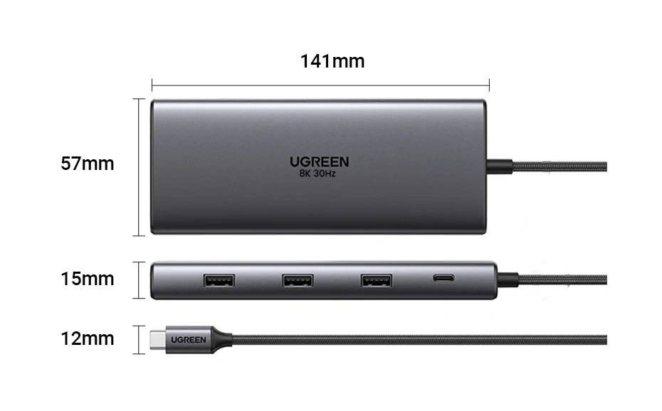 UGREEN HUB Đa Năng 10in1 USB-C 8K cho MacBook