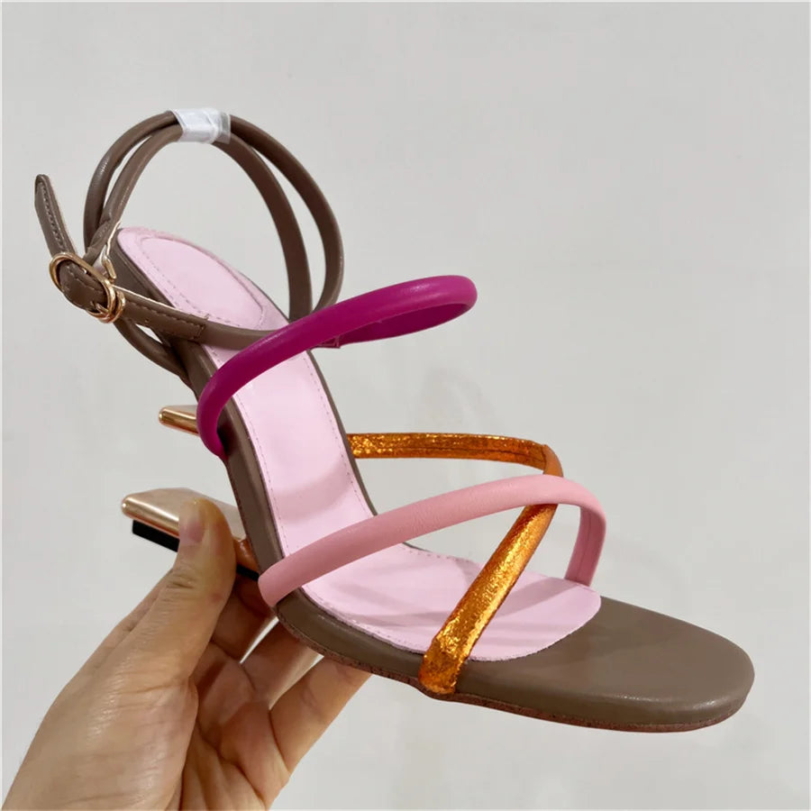 Gladiator Style Summer High Heel Sandals Size 42