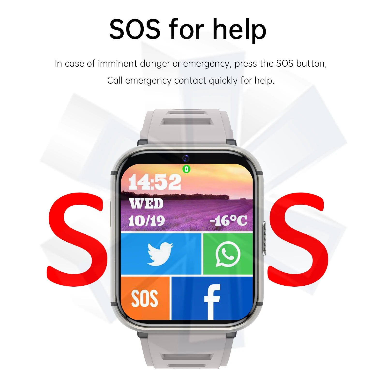 Đồng Hồ Thông Minh S668 4G GPS 1.99 Inch Chống Nước