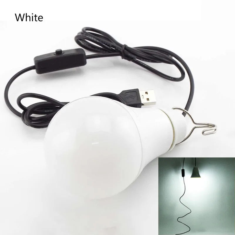 USB LED Bulb Energy Saving, Easy to Carry, Bright Changing