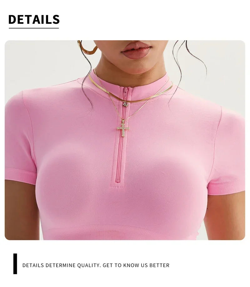 Áo Tập Nữ Zippy Seamless Crop - Thể Thao & Yoga - Daisan Mart
