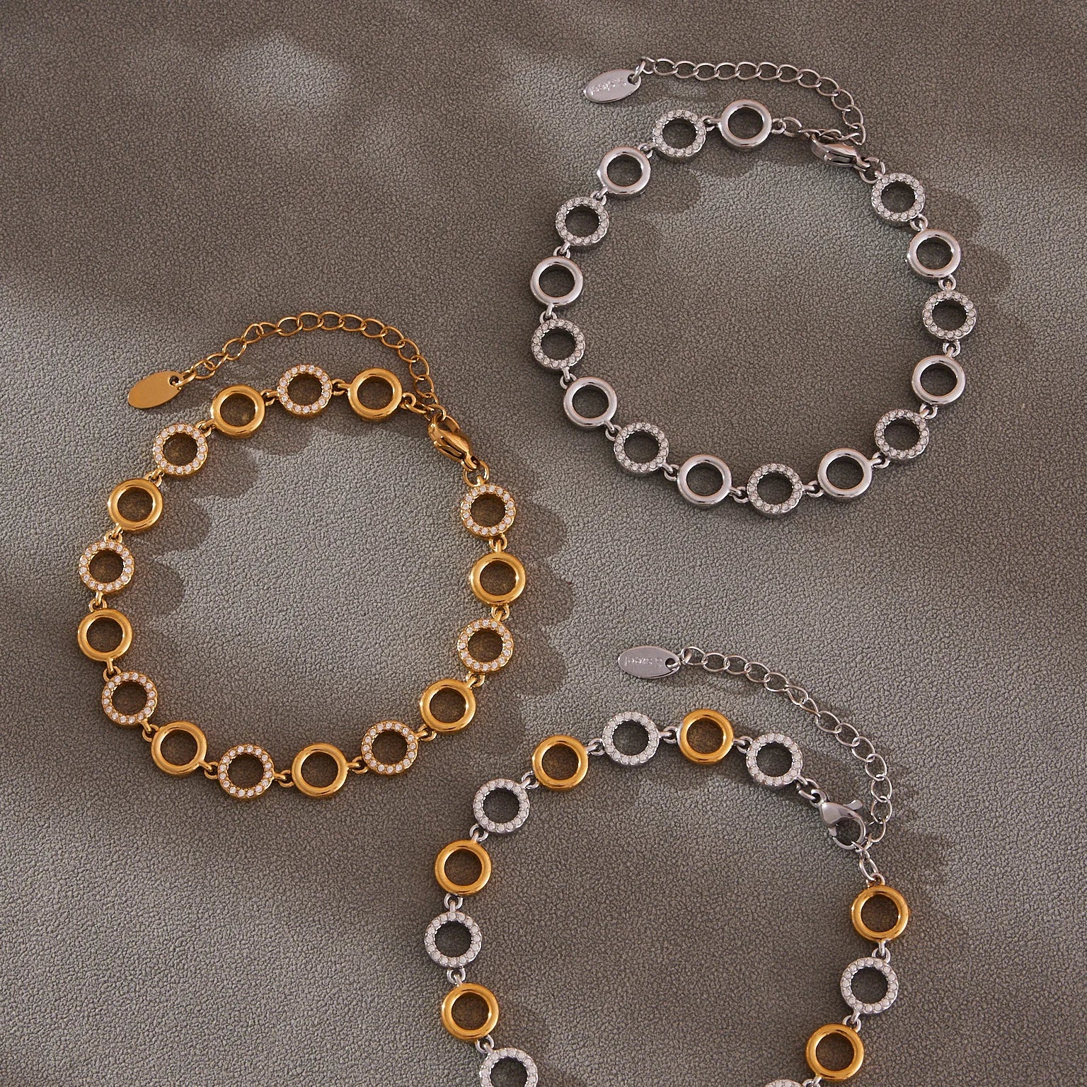 Waterproof Gold Plated Necklace &amp; Bracelet Jewelry Set