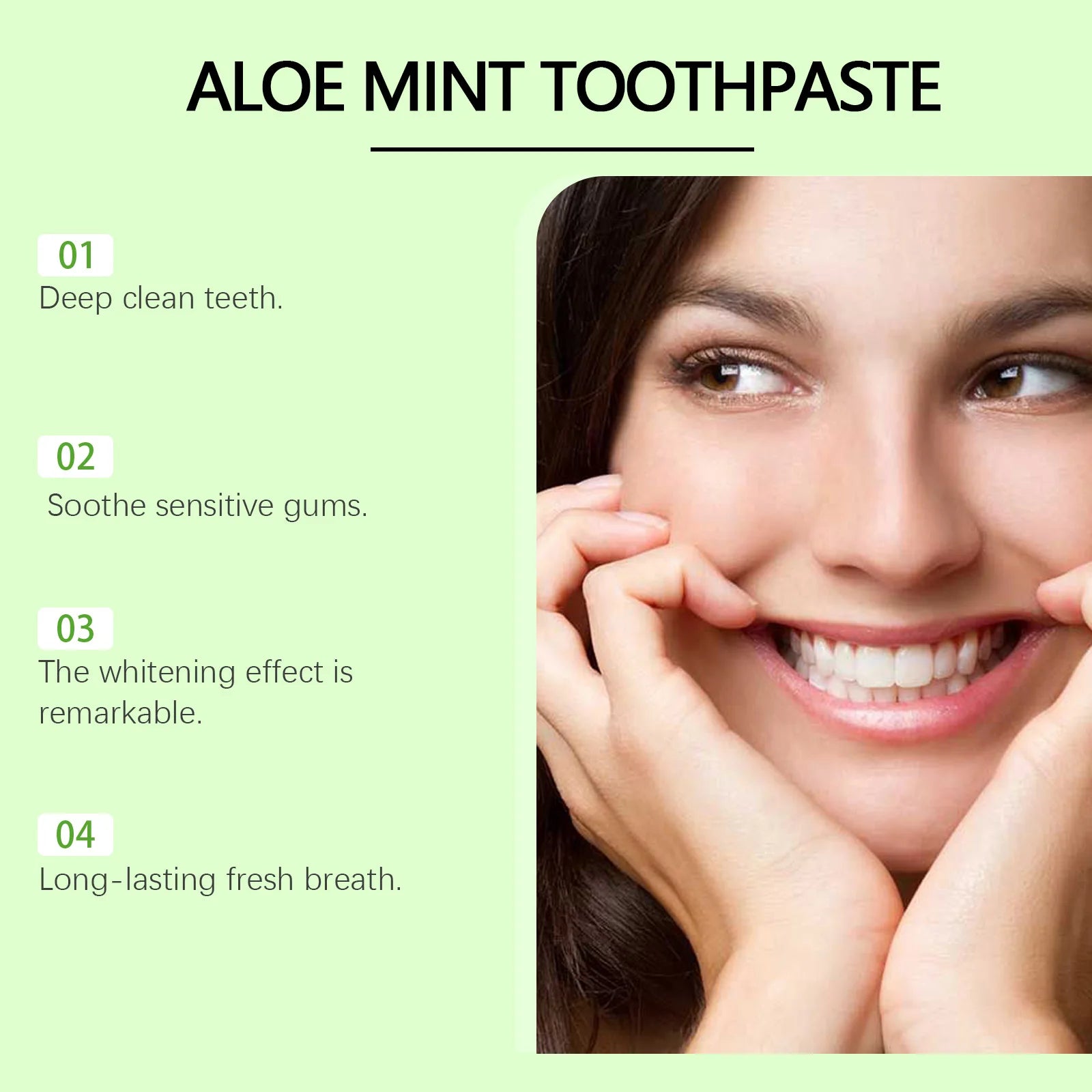 Aloe Vera Whitening Toothpaste Remove Yellowing Teeth Stain Calculus Repair Decay Fresh Oral Gentle Cleaning Brighten Toothpaste - Daisan Mart