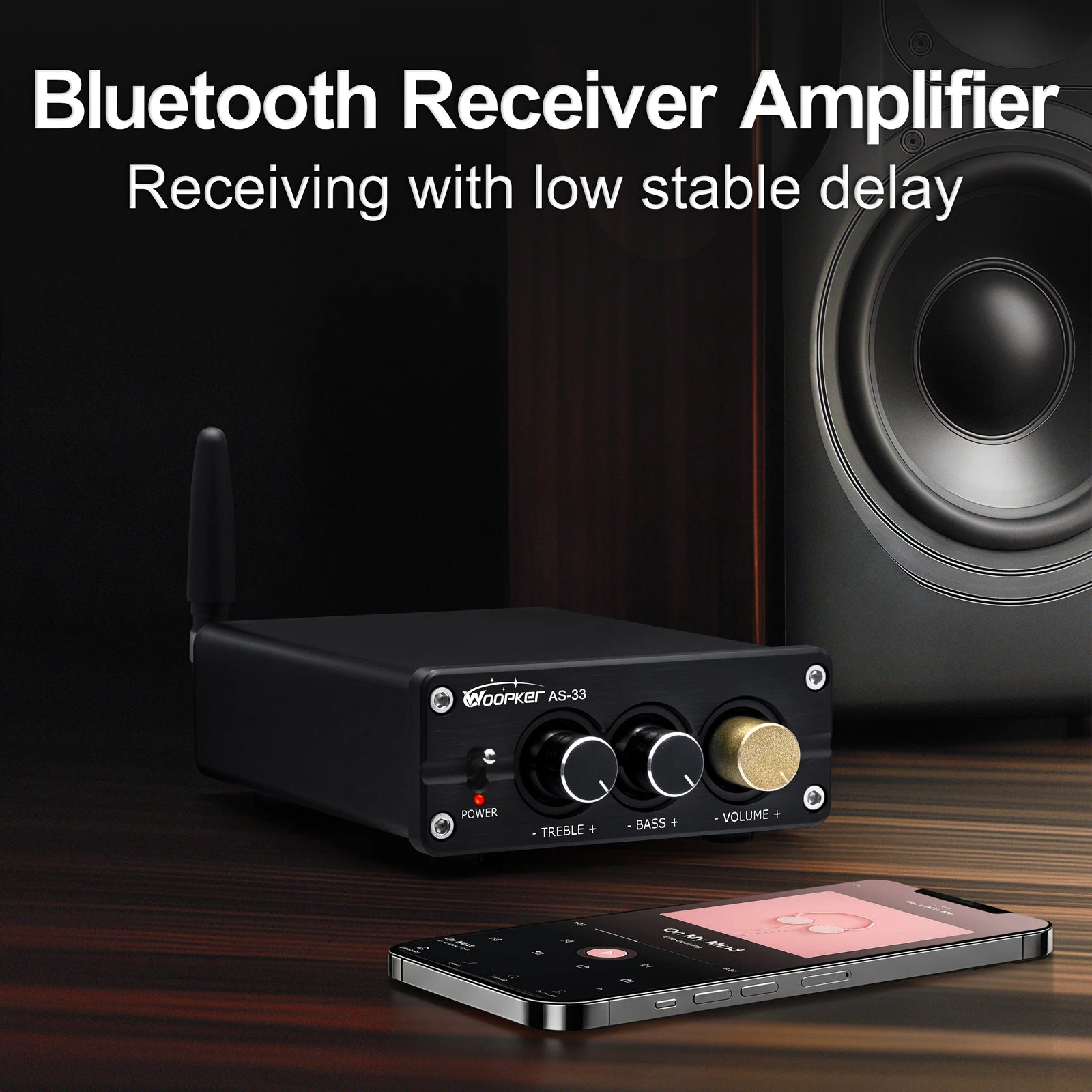 Ampli Woopker 100W 2.0 Bluetooth 5.0 Âm Bass Treble - Daisan Mart
