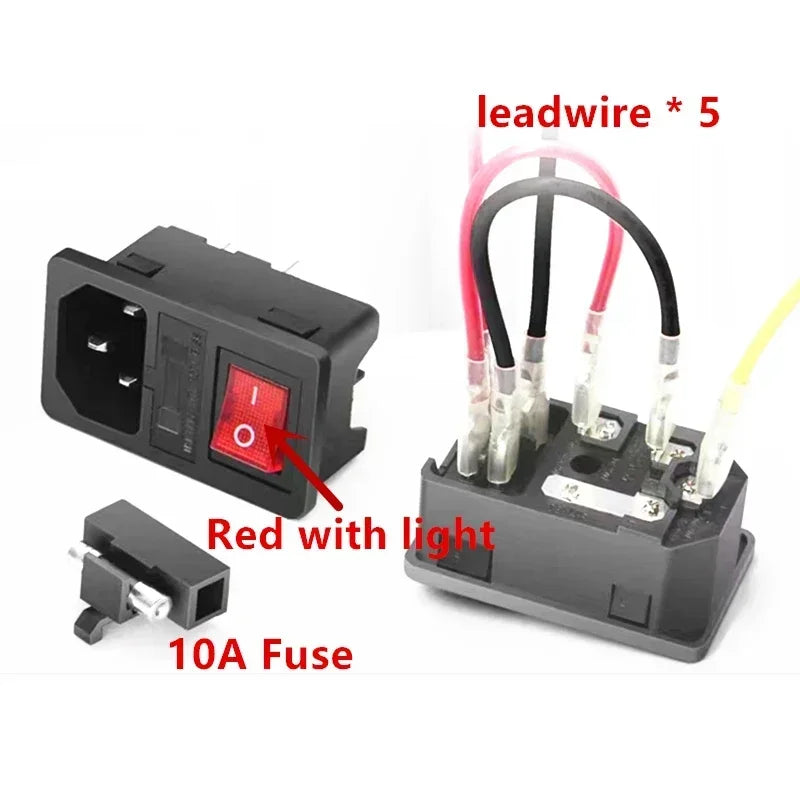 Ổ Cắm Nguồn AC C13 C14 Panel Đen 10A 250V UPS PDU - Daisan Mart