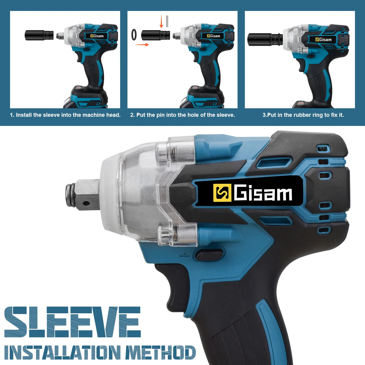 Máy Vặn Vít Điện Không Chổi Than Gisam 320N.M - Daisan Mart
