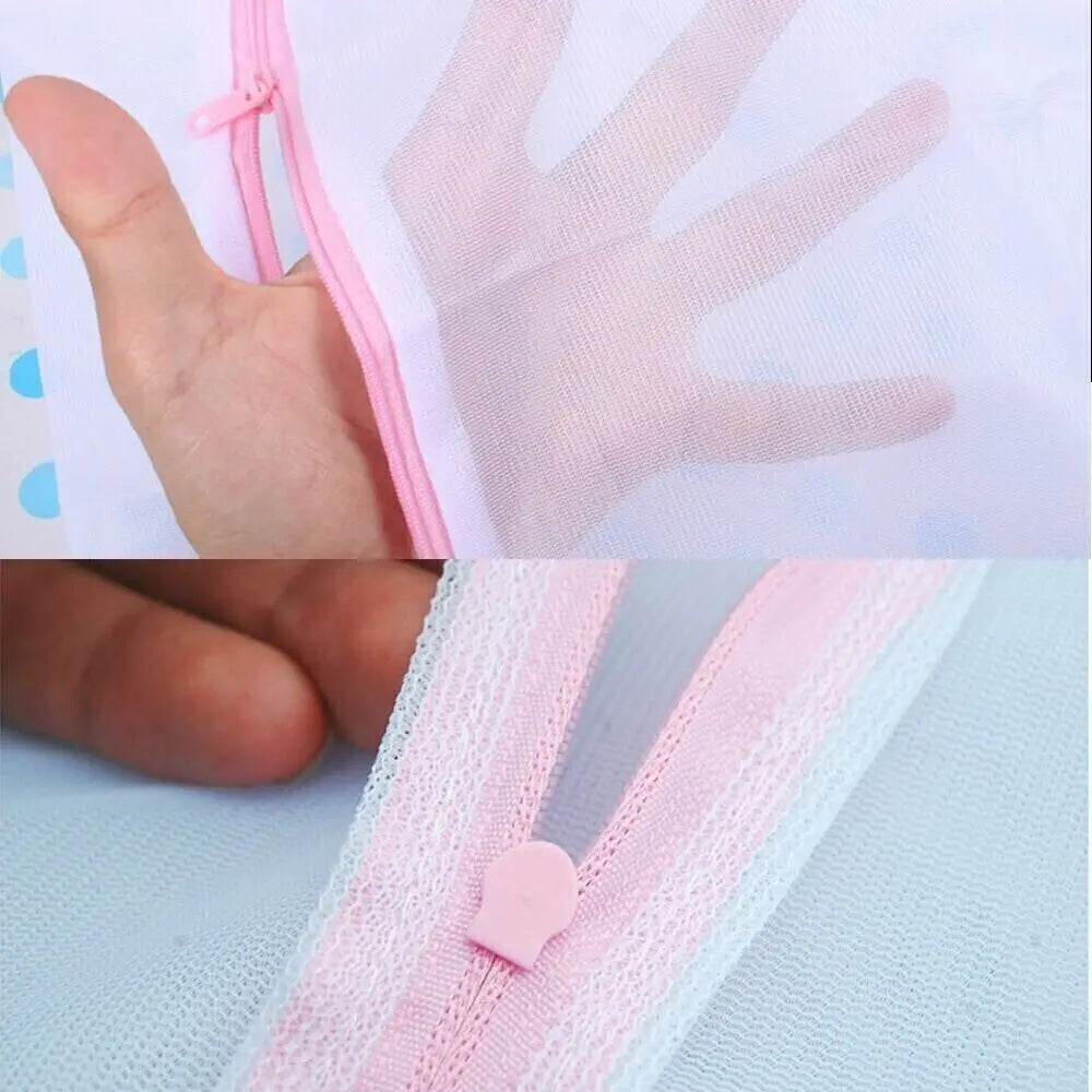 Washing Accessories 3 Sizes Zippered Laundry Zipper Fine and Coarse Net Clothes Protection Net Foldable Bra Underwear Socks
