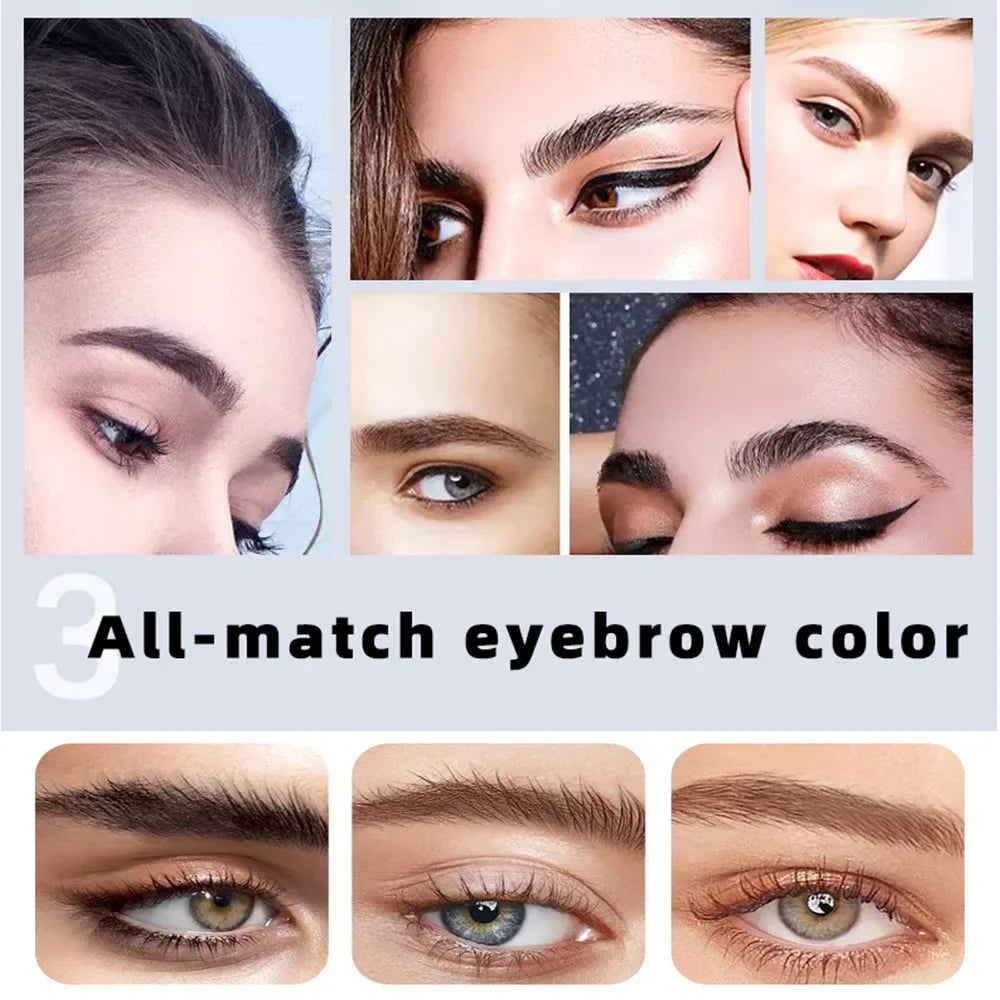 Convenient 3-Color Eyebrow and Eyelash Dye Gel Cream Set