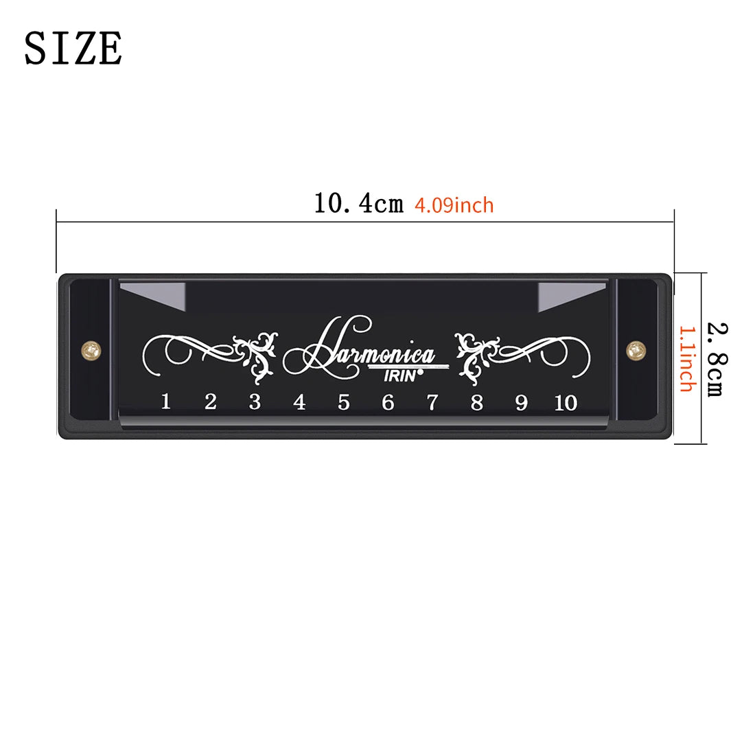 IRIN Harmonica New 10 Hole 20 Tone Harmonica Multicolor C Key Professional Gift with Box for Beginners and Childrens Puzzle Toys