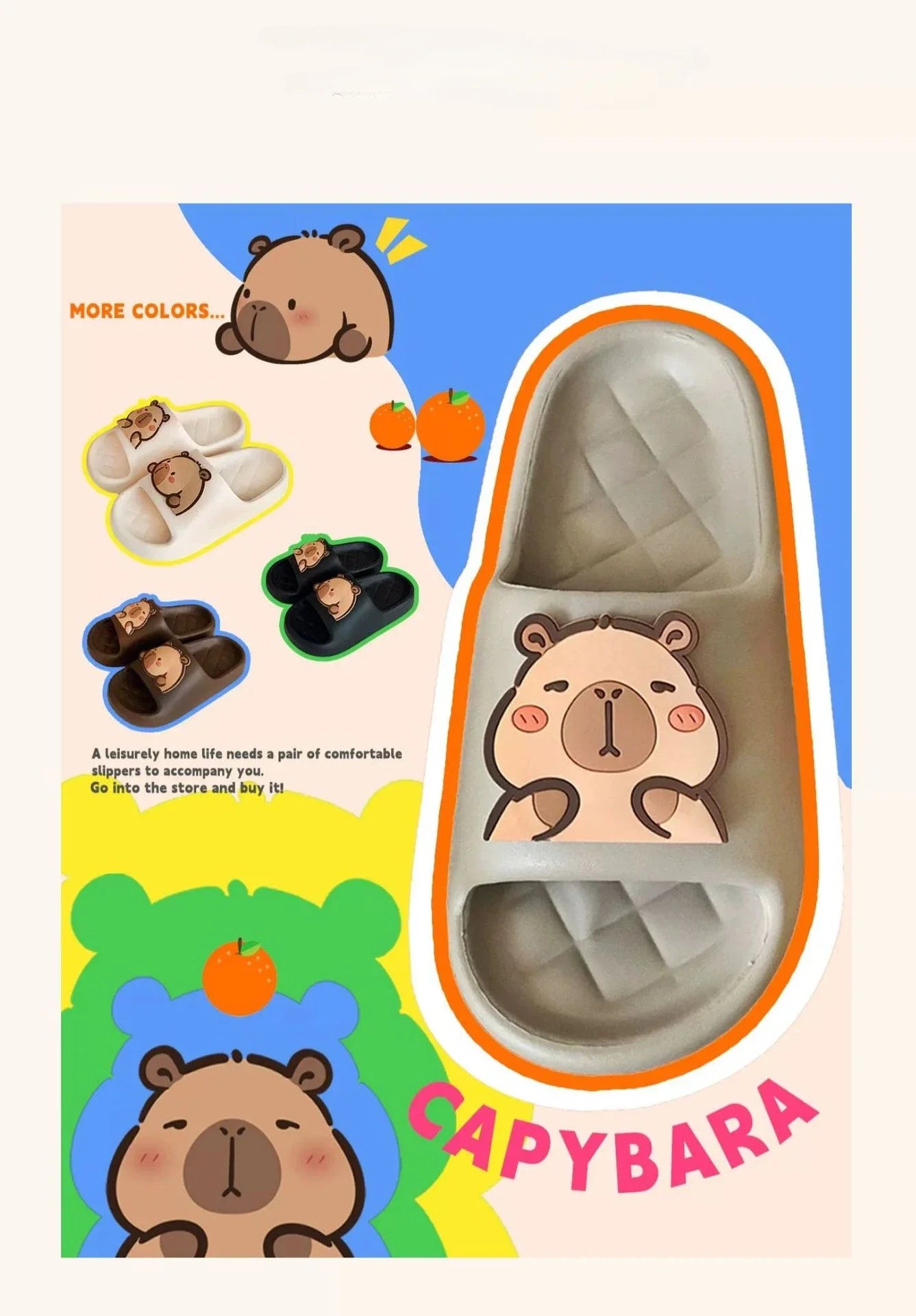 Dép Nữ Kapibara Mây Dễ Thương Đi Biển Nhà êm