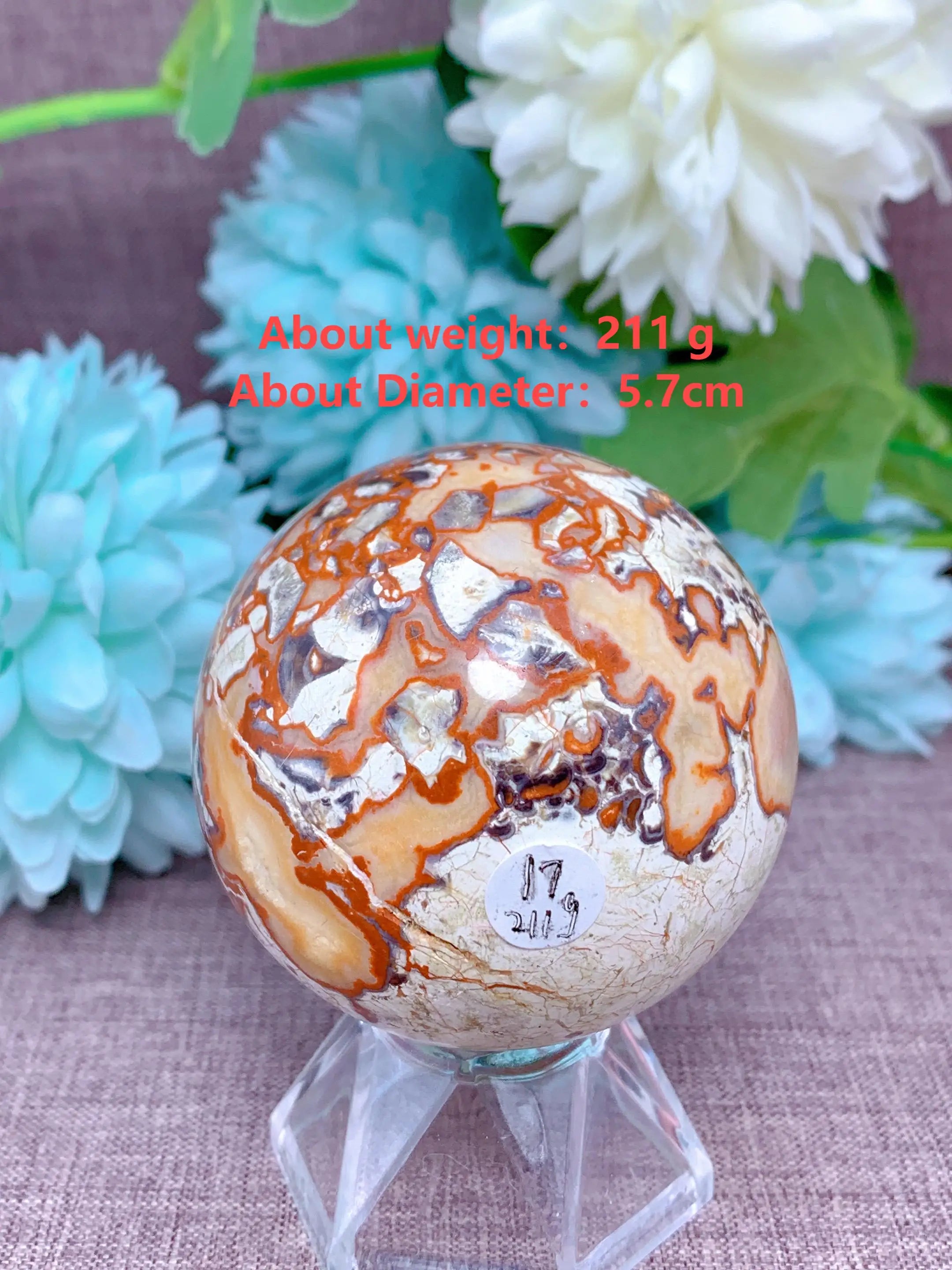 ###Orange Quartz Ball - Decoration &amp; Healing Meditation