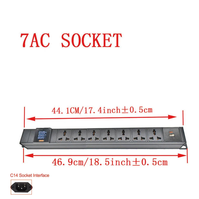 Ổ Cắm PDU Đa Năng 10A Có Đo Điện Áp & USB TPC