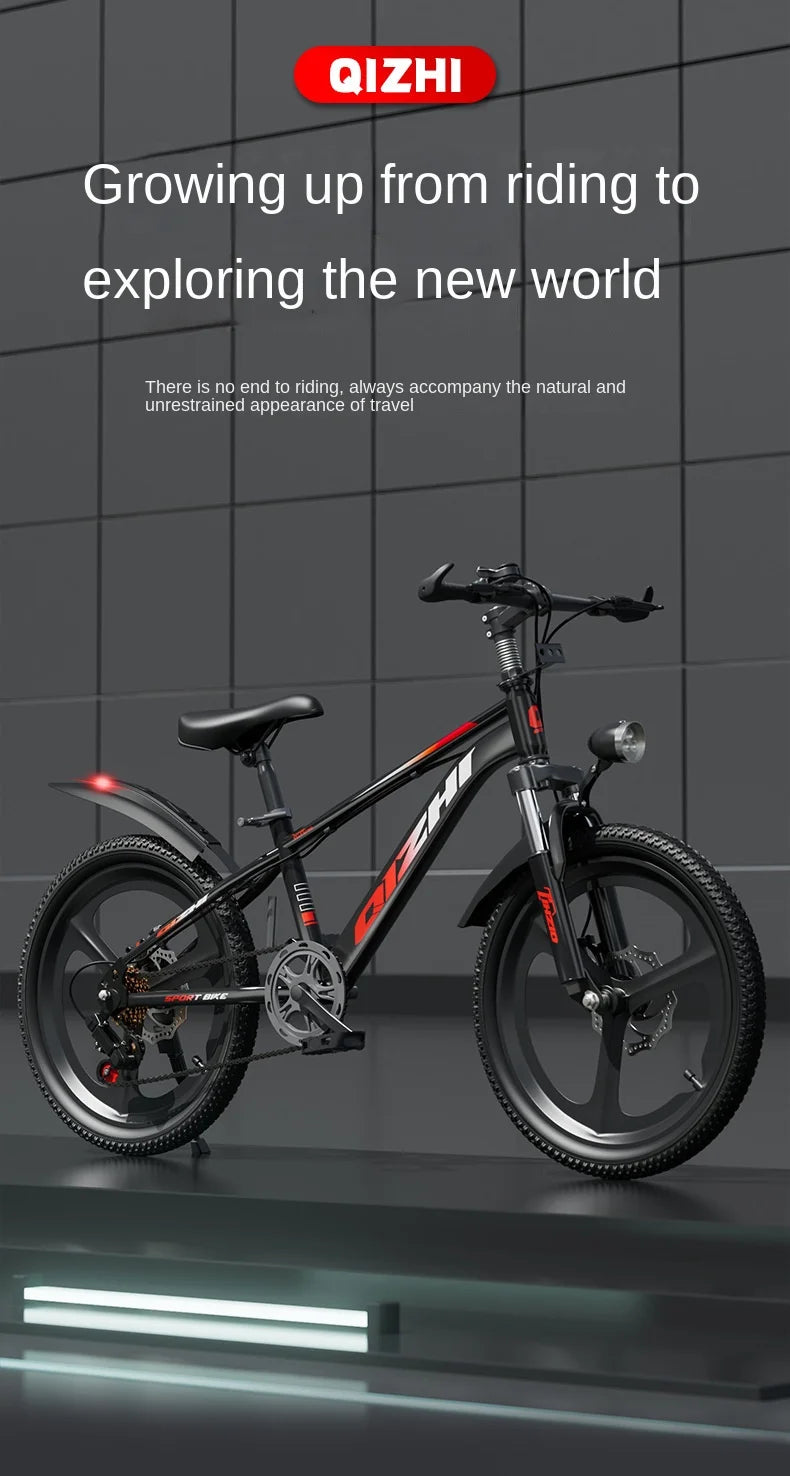 WOLFACE 20/22 Inch Unisex Road Bike Aluminum Alloy Frame Single Speed ​​Children's Mountain Bike Disc Brake Portable Adult Scooter