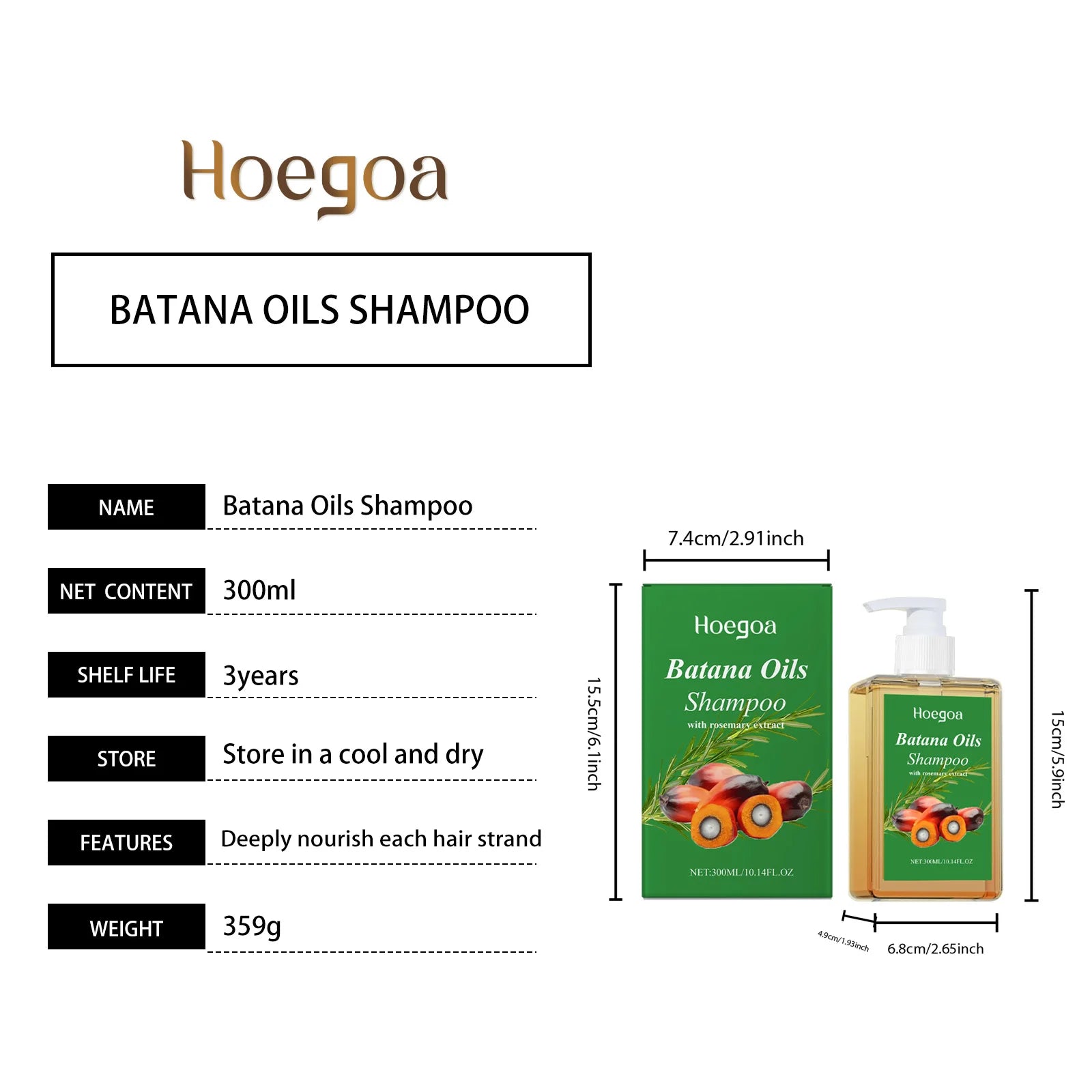 Dầu Gội Bồ Kết Batana & Hương Thảo Dưỡng Sâu