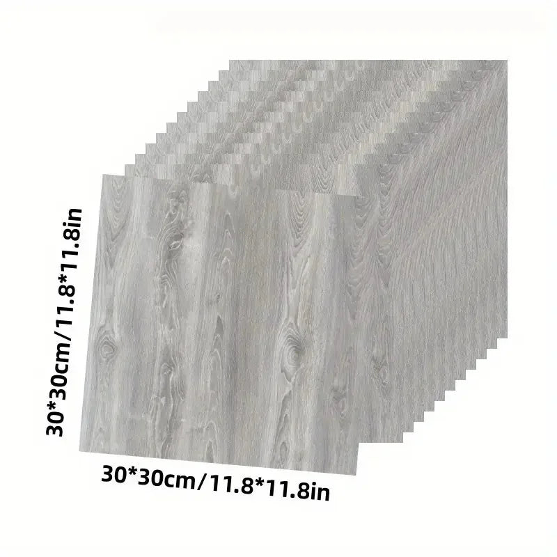 Thickened Self-Adhesive Floor Tiles Imitation Wood Grain Waterproof Non-Slip for Living Room Toilet Kitchen Home Floor Decor
