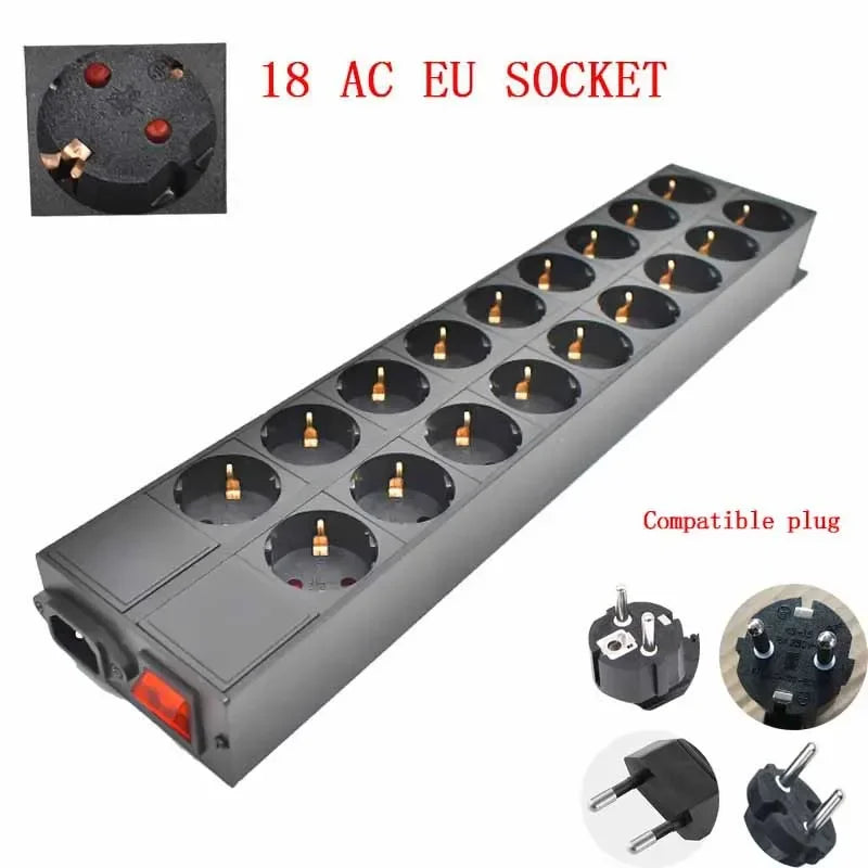 Ổ Điện Đa Năng PDU C14 16A/18 Cổng Quốc Tế - Daisan Mart
