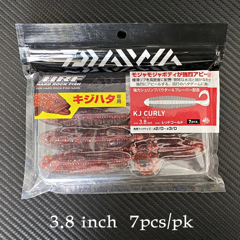 Mồi Giả Mềm KJ Curly 3.8 - Lure Câu Cá Biển 10cm